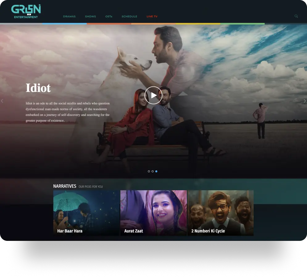 greentv entertainment website